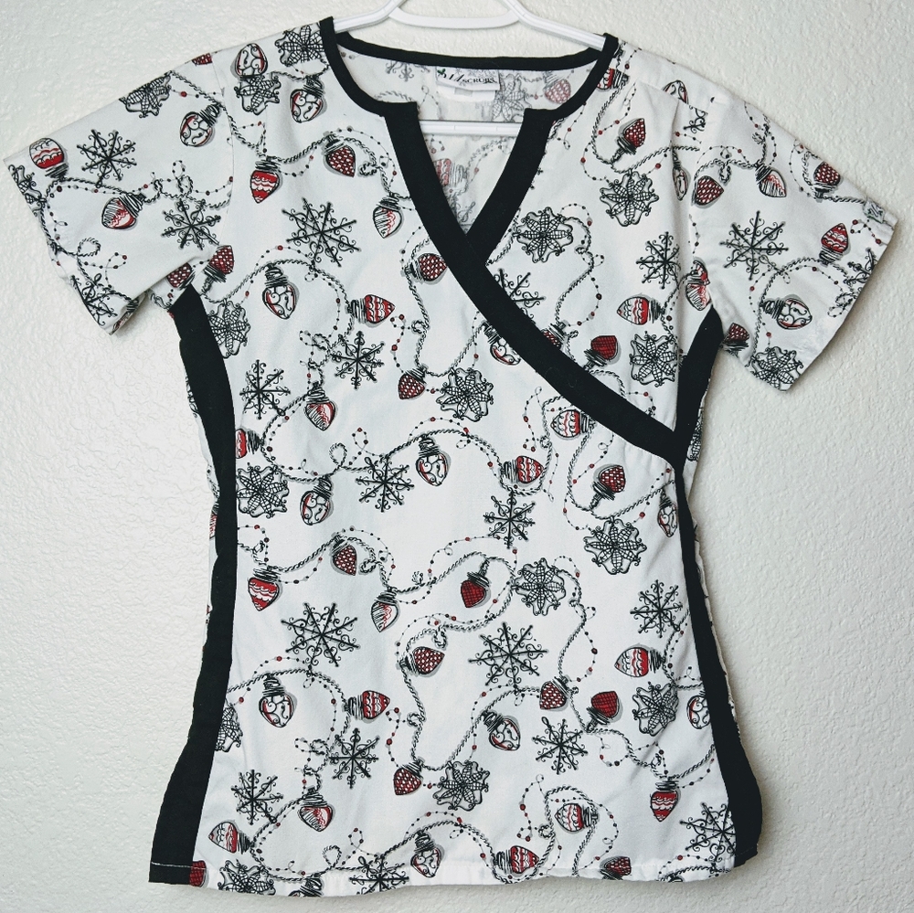 2/$17 UA Scrubs holiday scrub top. See Measurement